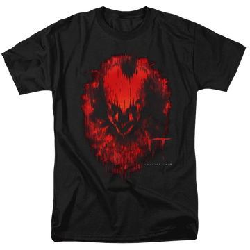 Black men's regular fit t-shirt with IT Isnt Dead graphic