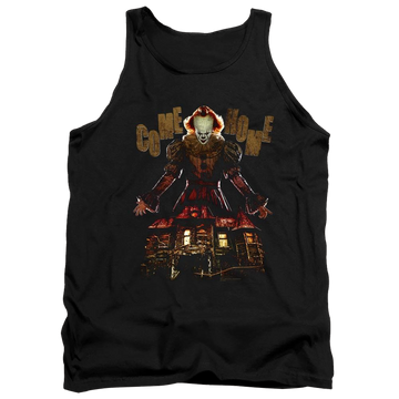 Black men's tank with IT Come Home graphic