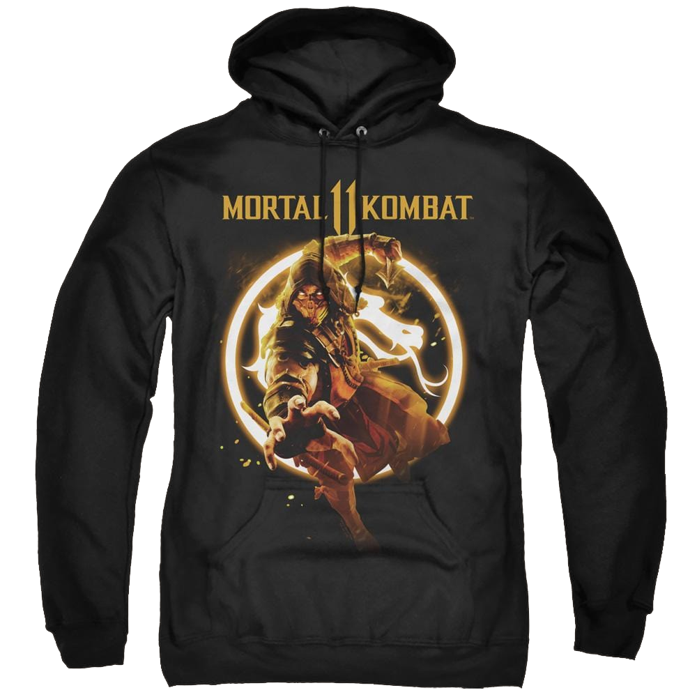Mortal Kombat Scorpion Flames - Pullover Hoodie Pullover Hoodie Mortal Kombat   