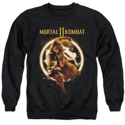 Mortal Kombat Scorpion Flames - Men's Crewneck Sweatshirt Men's Crewneck Sweatshirt Mortal Kombat   