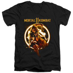 Mortal Kombat Scorpion Flames - Men's V-Neck T-Shirt Men's V-Neck T-Shirt Mortal Kombat   