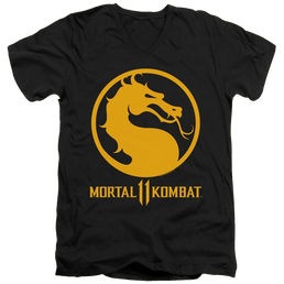 Mortal Kombat Dragon Logo - Men's V-Neck T-Shirt Men's V-Neck T-Shirt Mortal Kombat   