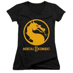 Mortal Kombat Dragon Logo - Juniors V-Neck T-Shirt Juniors V-Neck T-Shirt Mortal Kombat   