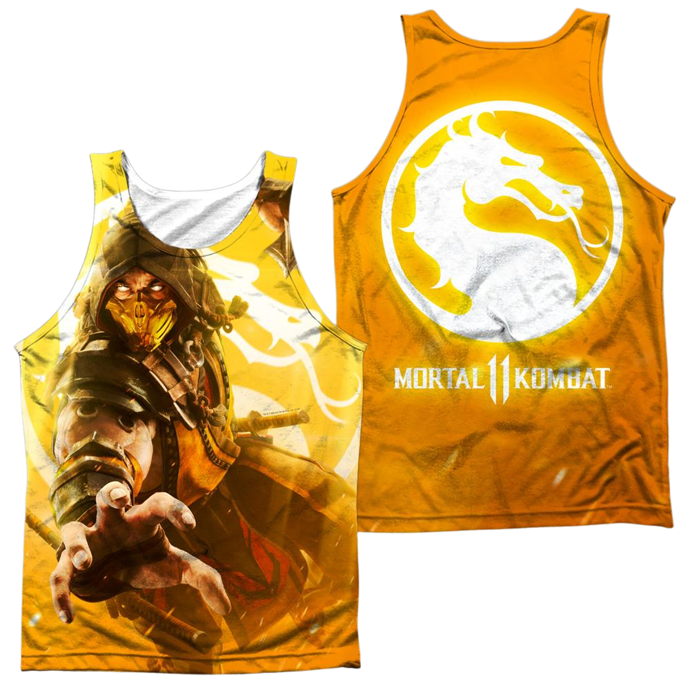 Mortal Kombat Scorpion - Men's All Over Print Tank Top Men's All Over Print Tank Mortal Kombat   