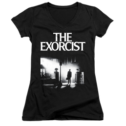 Exorcist, The Poster - Juniors V-Neck T-Shirt Juniors V-Neck T-Shirt Exorcist   