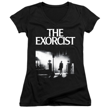 Exorcist, The Poster - Juniors V-Neck T-Shirt Juniors V-Neck T-Shirt Exorcist   