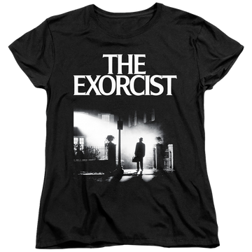 Black women's t-shirt with Exorcist Poster graphic