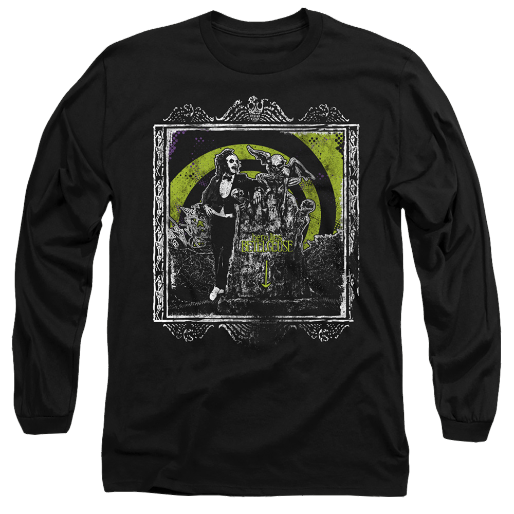 Beetlejuice Here Lies - Men's Long Sleeve T-Shirt Men's Long Sleeve T-Shirt Beetlejuice   