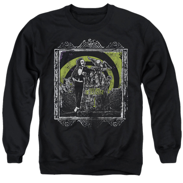 Beetlejuice Here Lies - Men's Crewneck Sweatshirt Men's Crewneck Sweatshirt Beetlejuice   