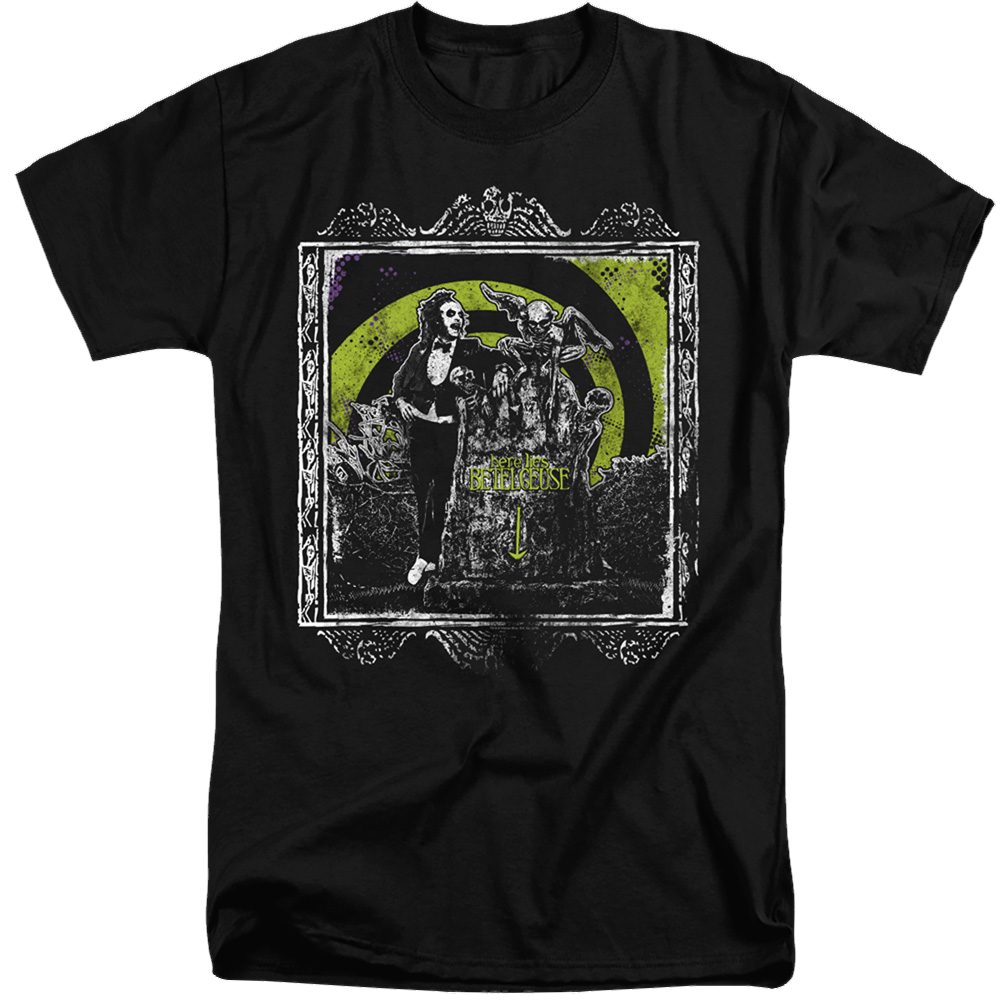 Beetlejuice Here Lies - Men's Tall Fit T-Shirt Men's Tall Fit T-Shirt Beetlejuice   