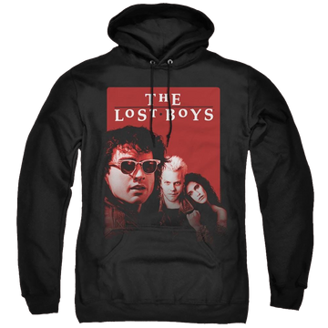 Black pullover hoodie with Lost Boys Michael David Star graphic