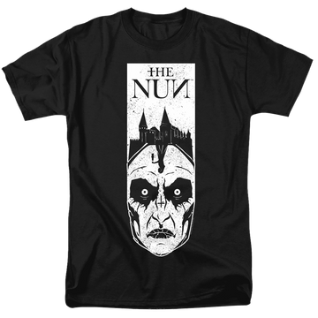 Black men's regular fit t-shirt with NUN Gaze graphic