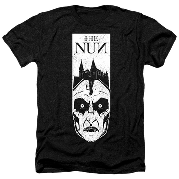 Charcoal men's heather t-shirt with NUN Gaze graphic