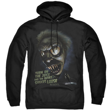 Black pullover hoodie with IT Chucks Daughter graphic