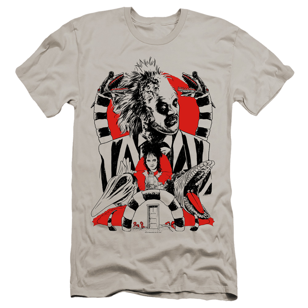 Beetlejuice Beetlejuice Collage - Men's Premium Slim Fit T-Shirt Men's Premium Slim Fit T-Shirt Beetlejuice   