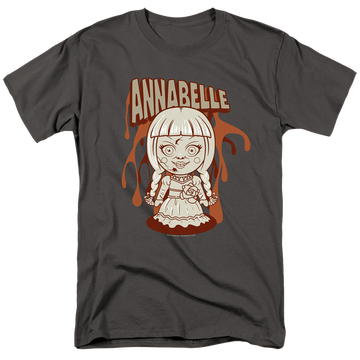 Charcoal men's regular fit t-shirt with Annabelle Illustration graphic
