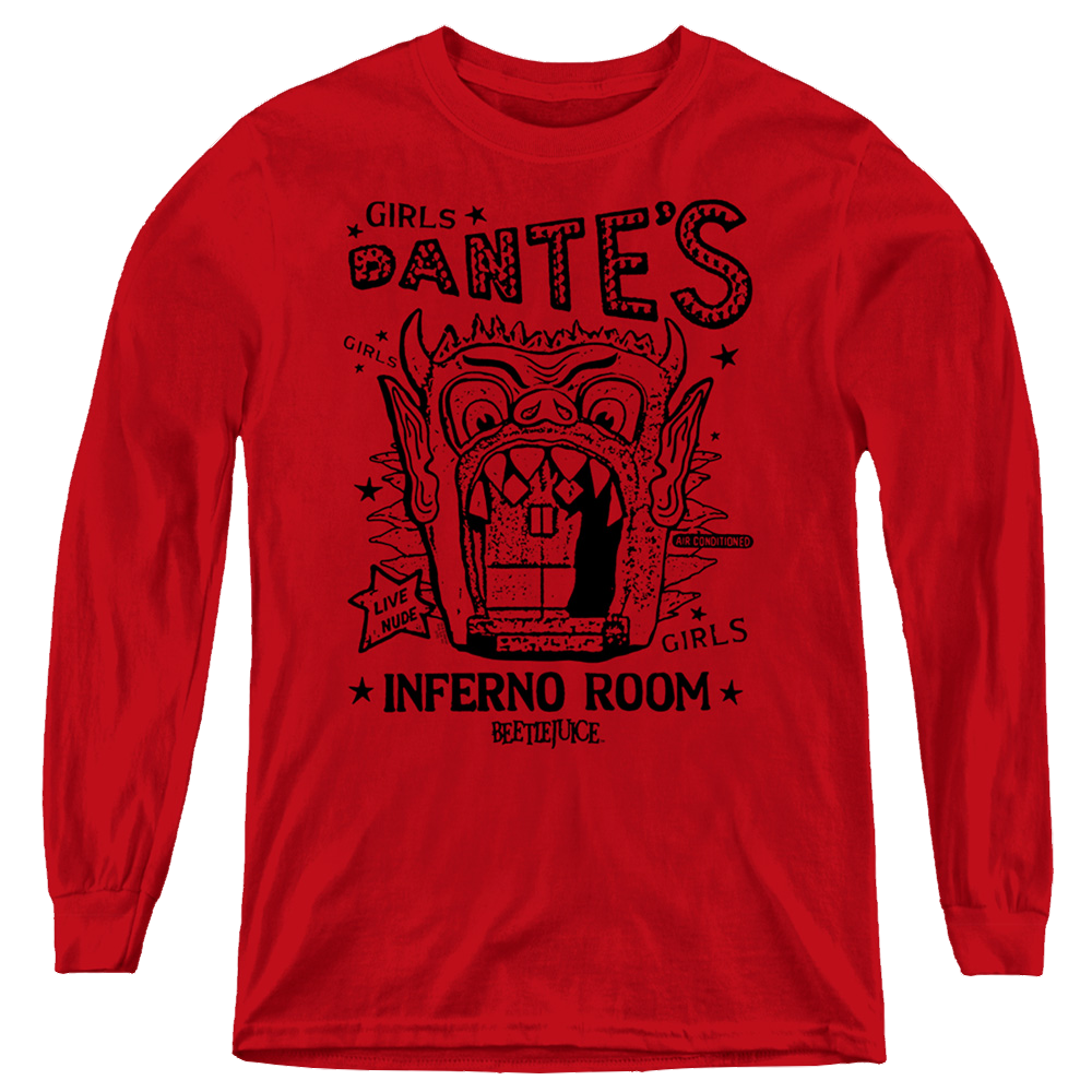 Beetlejuice Dantes Inferno Room - Youth Long Sleeve T-Shirt Youth Long Sleeve T-Shirt Beetlejuice   