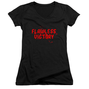 Mortal Kombat Flawless Victory - Juniors V-Neck T-Shirt Juniors V-Neck T-Shirt Mortal Kombat   