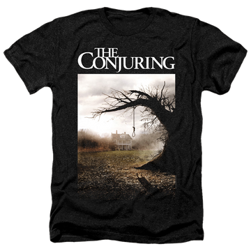 Charcoal men's heather t-shirt with Conjuring Poster graphic