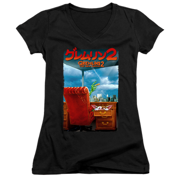 Gremlins G2 Poster - Juniors V-Neck T-Shirt Juniors V-Neck T-Shirt Gremlins   
