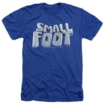 Royal men's heather t-shirt with Smallfoot Logo graphic