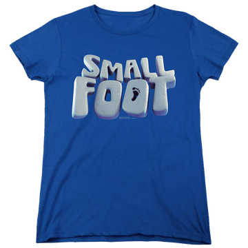 Royal women's t-shirt with Smallfoot Logo graphic
