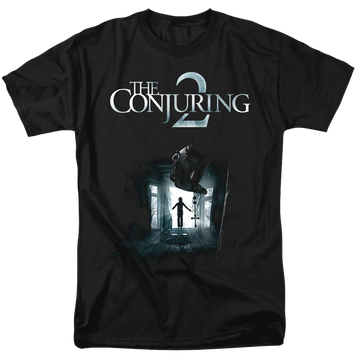 Black men's regular fit t-shirt with Conjuring Poster graphic