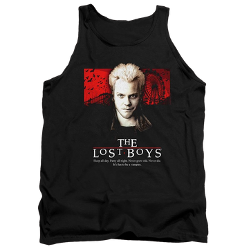 Black men's tank with Lost Boys Be One Of Us graphic