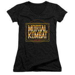 Mortal Kombat Insert Coin - Juniors V-Neck T-Shirt Juniors V-Neck T-Shirt Mortal Kombat   