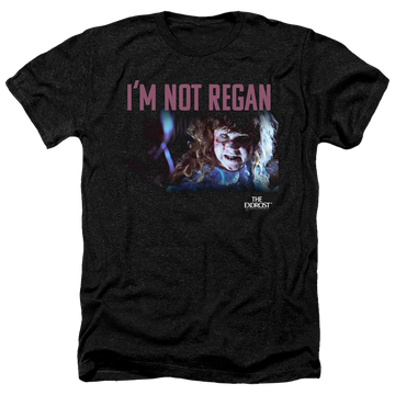Charcoal men's heather t-shirt with Exorcist Your Mother graphic
