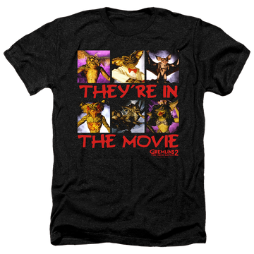 Charcoal men's heather t-shirt with Gremlins In The Movie graphic