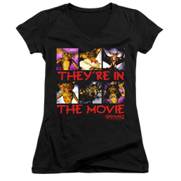 Gremlins In The Movie - Juniors V-Neck T-Shirt Juniors V-Neck T-Shirt Gremlins   