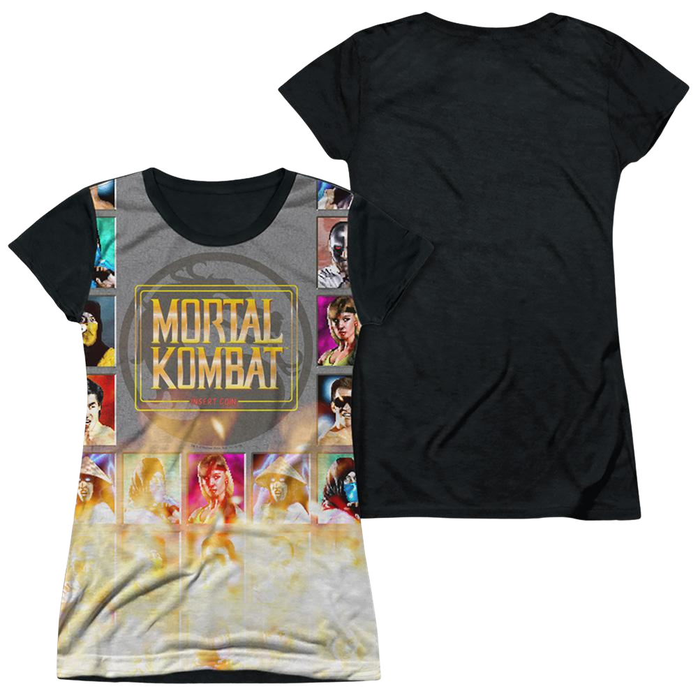Mortal Kombat Choose Your Fighter - Juniors Black Back T-Shirt Juniors Black Back T-Shirt Mortal Kombat   