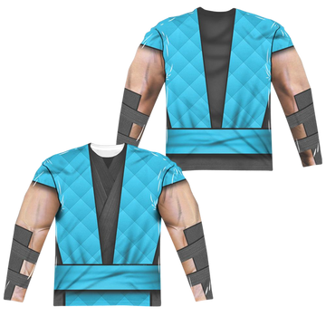Mortal Kombat Sub Zero Outfit - Men's All-Over Print Long Sleeve Men's All-Over Print Long Sleeve Mortal Kombat   