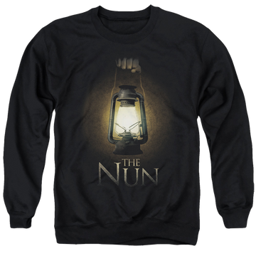 Black men's crewneck sweatshirt with NUN Lantern graphic