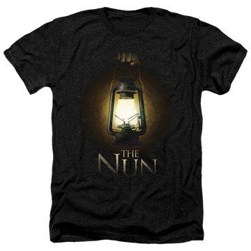 Charcoal men's heather t-shirt with NUN Lantern graphic