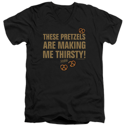 Seinfeld Pretzels Thirsty - Men's V-Neck T-Shirt Men's V-Neck T-Shirt Seinfeld   