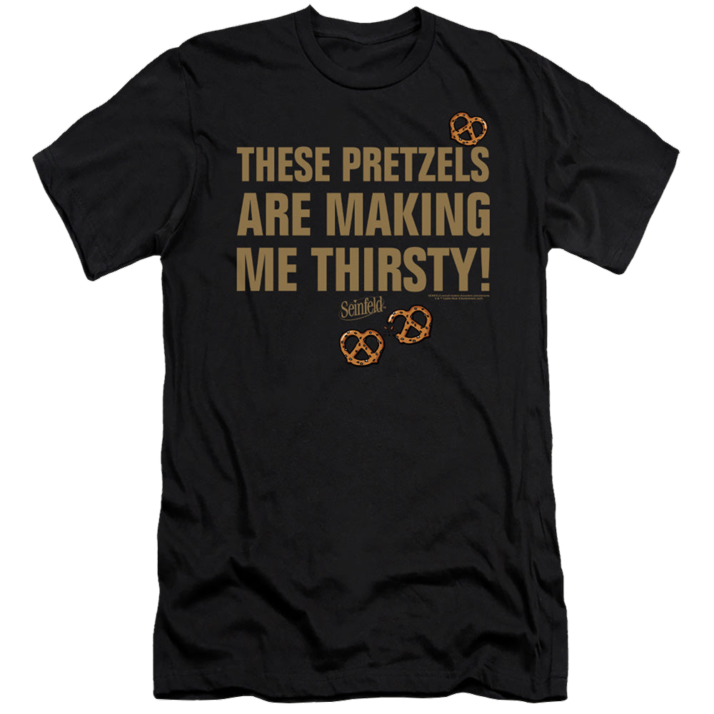 Seinfeld Pretzels Thirsty - Men's Premium Slim Fit T-Shirt Men's Premium Slim Fit T-Shirt Seinfeld   