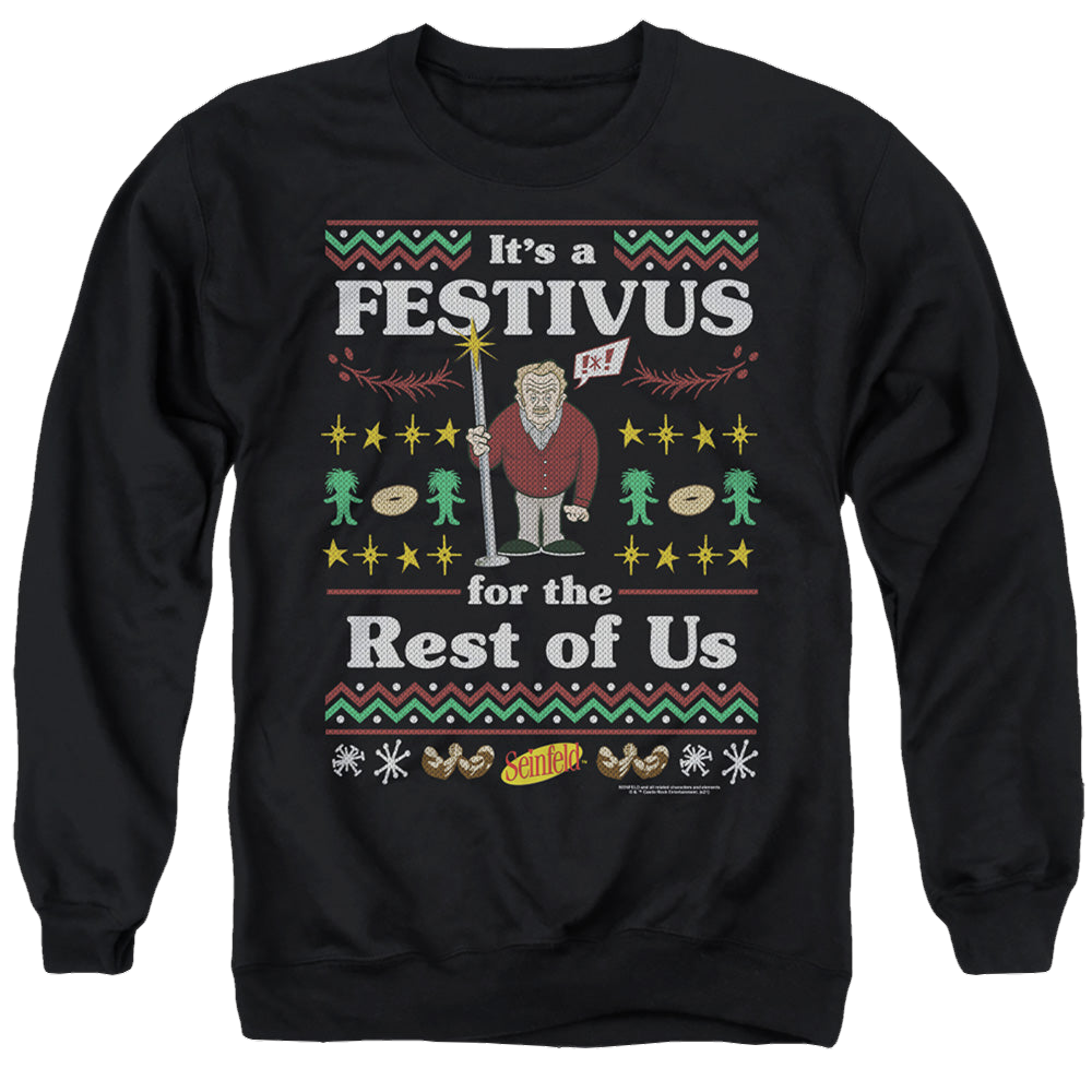 Seinfeld Festive Festivus - Men's Crewneck Sweatshirt Men's Crewneck Sweatshirt Seinfeld   