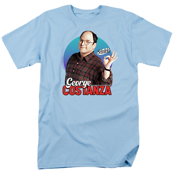 Light blue men's regular fit t-shirt with Seinfeld George graphic