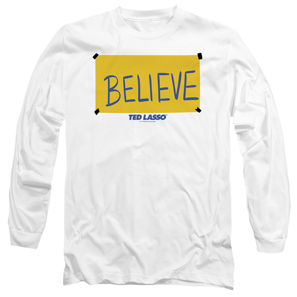 Ted Lasso Ted Lasso Believe Sign - Men's Long Sleeve T-Shirt Men's Long Sleeve T-Shirt Ted Lasso   