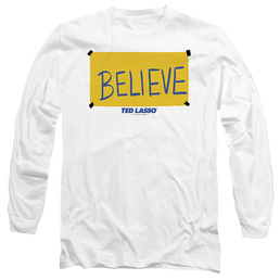 Ted Lasso Ted Lasso Believe Sign - Men's Long Sleeve T-Shirt Men's Long Sleeve T-Shirt Ted Lasso   