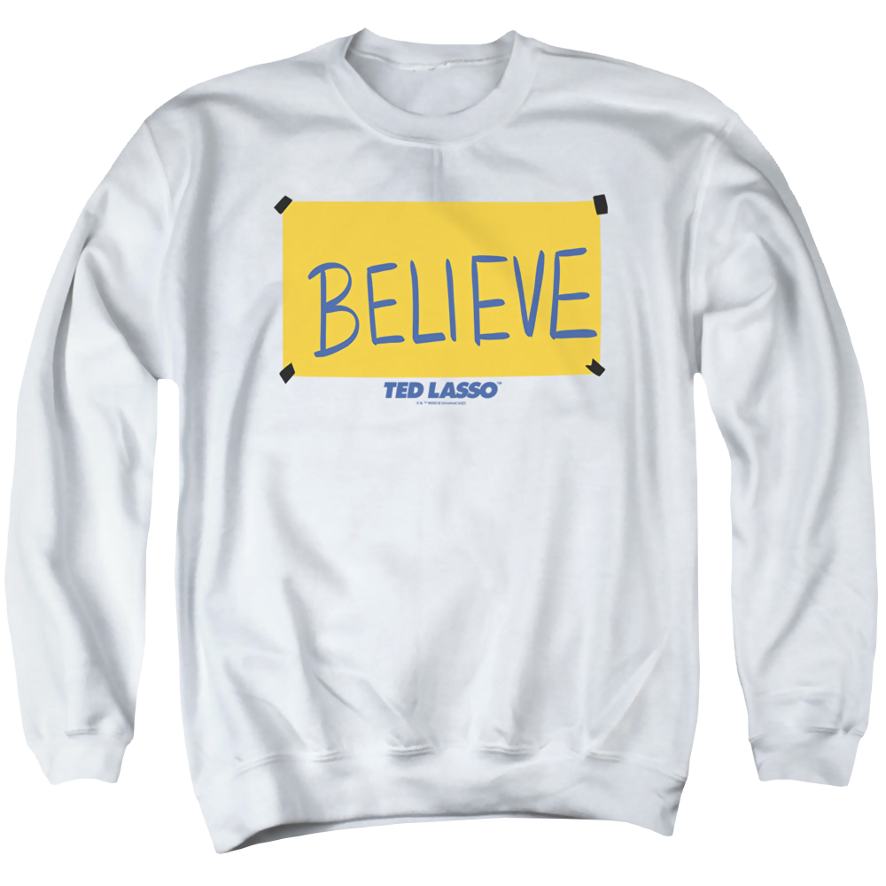 Ted Lasso Ted Lasso Believe Sign - Men's Crewneck Sweatshirt Men's Crewneck Sweatshirt Ted Lasso   
