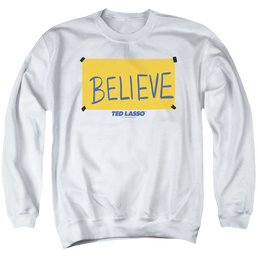 Ted Lasso Ted Lasso Believe Sign - Men's Crewneck Sweatshirt Men's Crewneck Sweatshirt Ted Lasso   