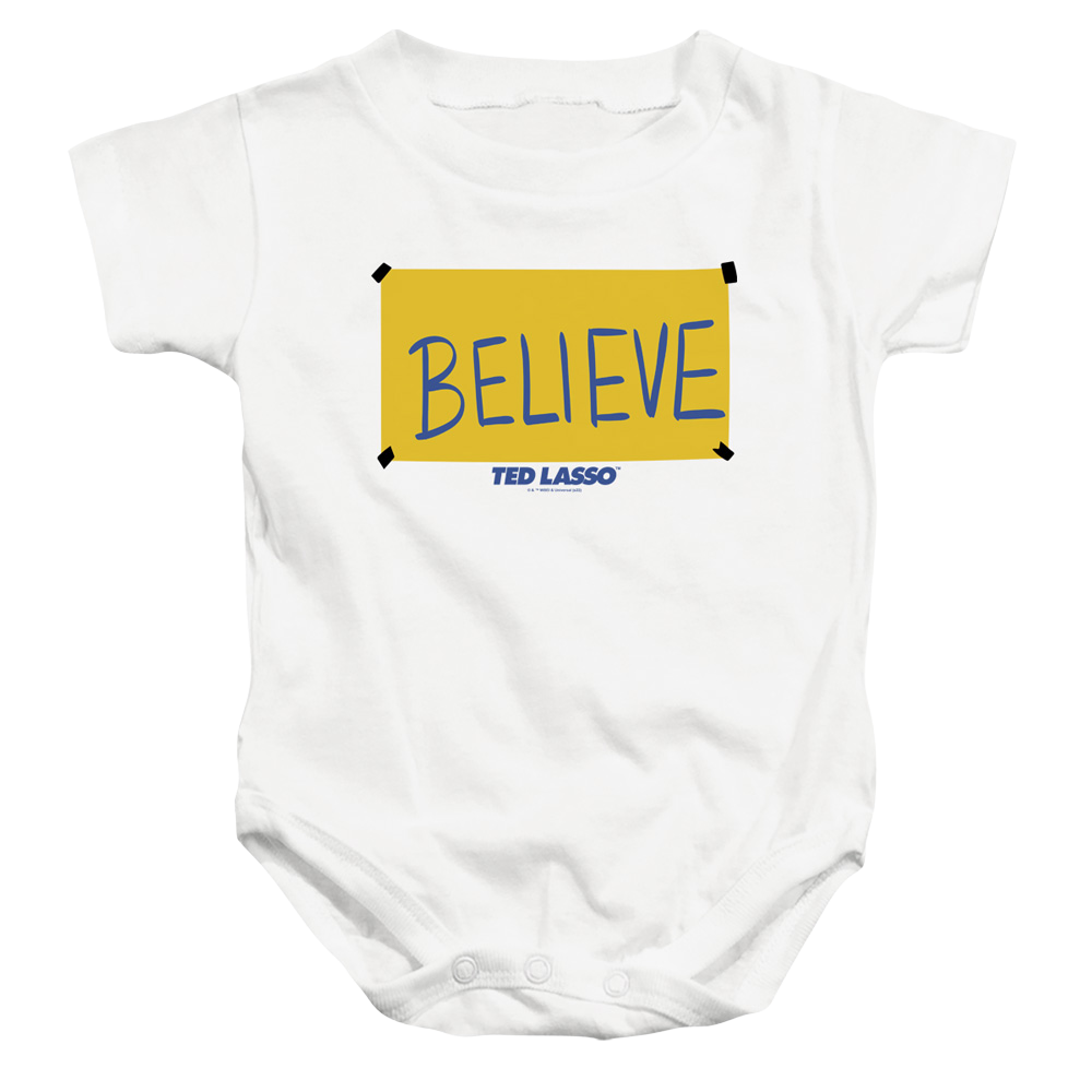 Ted Lasso Ted Lasso Believe Sign - Baby Bodysuit Baby Bodysuit Ted Lasso   
