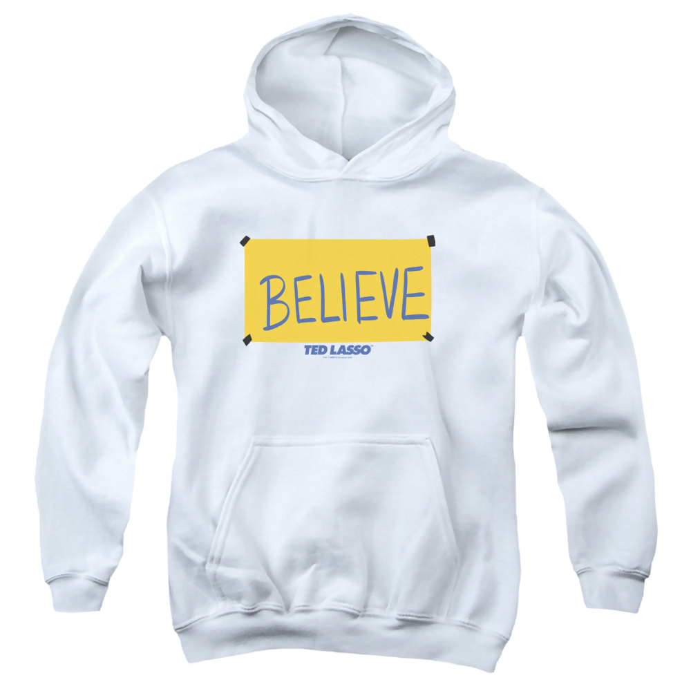 Ted Lasso Ted Lasso Believe Sign - Youth Hoodie Youth Hoodie (Ages 8-12) Ted Lasso   