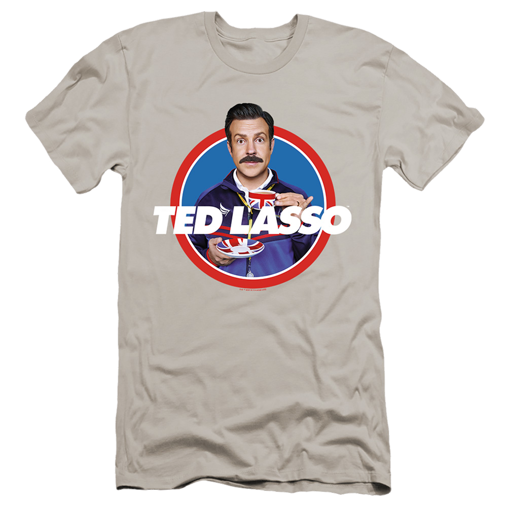 Ted Lasso Ted Lasso Tea Cup - Men's Premium Slim Fit T-Shirt Men's Premium Slim Fit T-Shirt Ted Lasso   