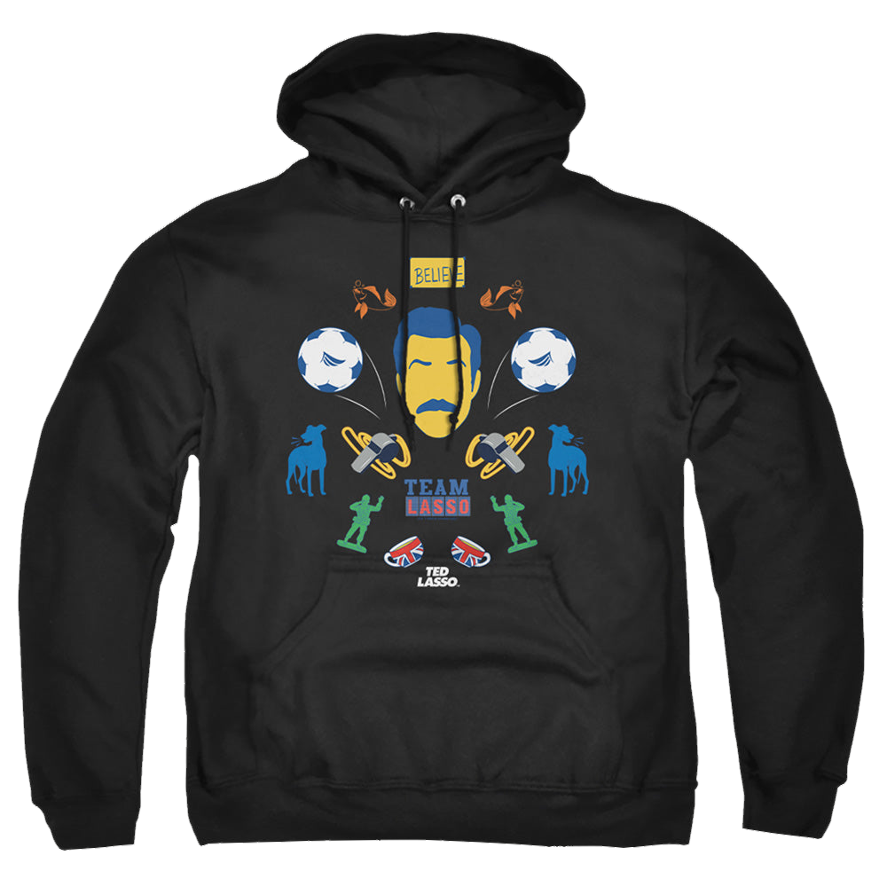 Ted Lasso Ted Lasso Icon Collage - Pullover Hoodie Pullover Hoodie Ted Lasso   