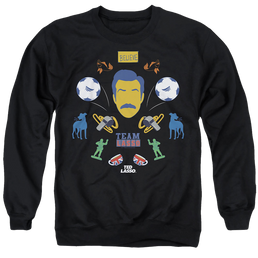 Ted Lasso Ted Lasso Icon Collage - Men's Crewneck Sweatshirt Men's Crewneck Sweatshirt Ted Lasso   