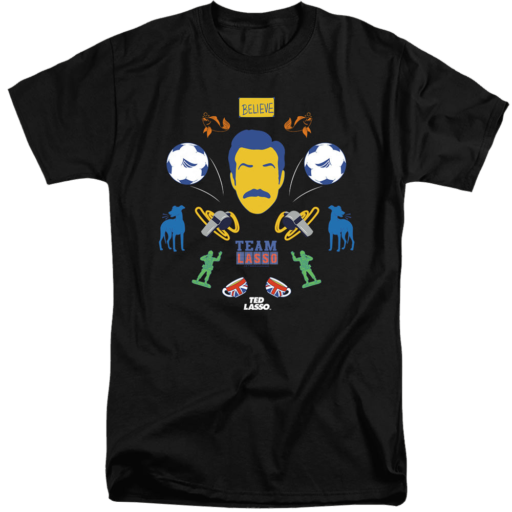 Ted Lasso Ted Lasso Icon Collage - Men's Tall Fit T-Shirt Men's Tall Fit T-Shirt Ted Lasso   